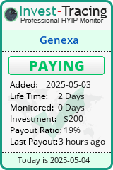 Monitored by Invest-Tracing.com HYIP Monitor-Invest-Tracing.com